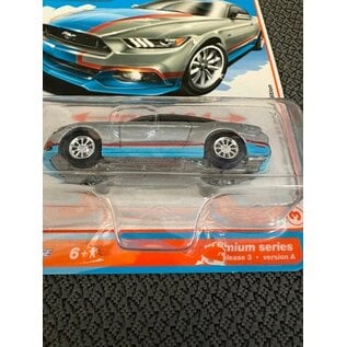 AUTOWORLD AW 06764 2017 FORD MUSTANG GT TRIBUTE EDITION INGOT SILVER AND PETTY BLUE 1/64 DIE-CAST