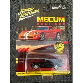 JOHNNY LIGHTNING JL 06783 2008 DODGE VIPER SRT10 BLACK/RED STRIPES 1/64 DIE-CAST