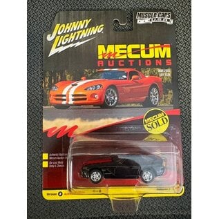 JOHNNY LIGHTNING JL 06783 2008 DODGE VIPER SRT10 BLACK/RED STRIPES 1/64 DIE-CAST