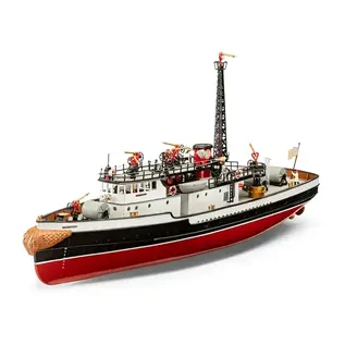 REVELL GERMANY REV 05197 THE FIREFIGHTER HARBOR FIRE BOAT 1/87 PLASTIC MODEL