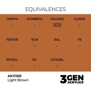 AK INTERACTIVE AK 11100 AK Interactive 3G Acrylic Light Brown 17ml