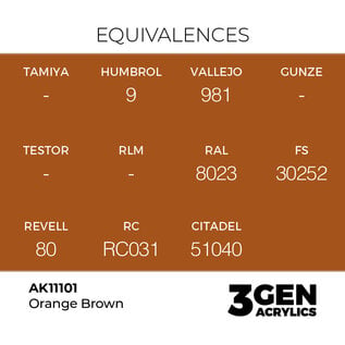 AK INTERACTIVE AK 11101 AK Interactive 3G Acrylic Orange Brown 17ml