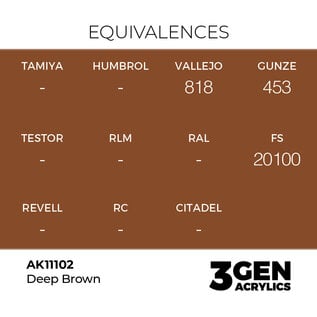 AK INTERACTIVE AK 11102 AK Interactive 3G Acrylic Deep Brown 17ml