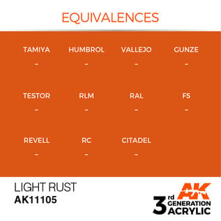 AK INTERACTIVE AK 11105 AK Interactive 3G Acrylic Light Rust 17ml