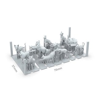 AK INTERACTIVE AK BIT0048 AK Interactive Basing Bits Cats (12 Pieces)