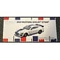 BURAGO BUR 244307 2020 MUSTANG SHELBY GT500 WHITE/BLUE STRIPES 1/64 DIE-CAST