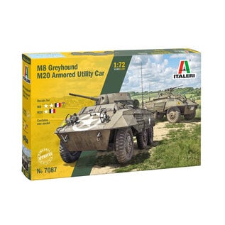ITALERI ITA 7087 M8 GREYHOUND / M20 ARMORED UTILITY CAR 1/72 PLASTIC MODEL