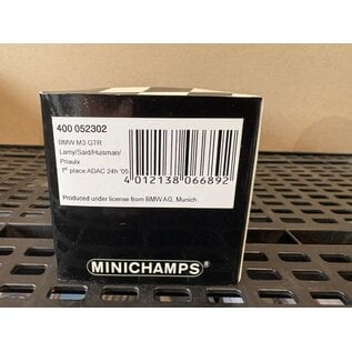 MINICHAMPS MIN 400052302 BMW M3 GTR 1st place ADAC 24h'05