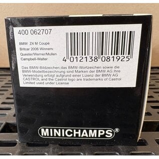 MINICHAMPS MIN 400062707 BMW Z4 coupe Brit Car 2006 winners