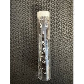 BB DICE-BLK TRANSPARENT DICE POLYHEDRAL BLACK/WHITE (7PCS)