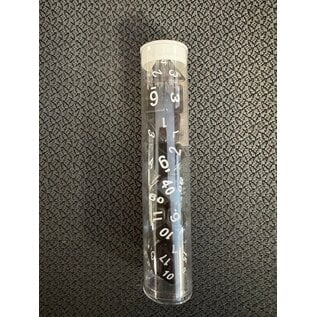 BB DICE-BLK TRANSPARENT DICE POLYHEDRAL BLACK/WHITE (7PCS)