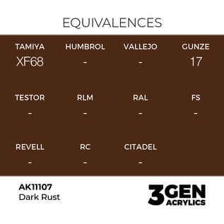 AK INTERACTIVE AK 11107 AK Interactive 3G Acrylic Dark Rust 17ml