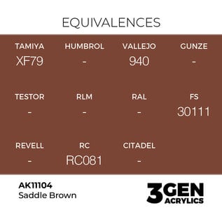AK INTERACTIVE AK 11104 AK Interactive 3G Acrylic Saddle Brown 17ml