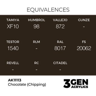AK INTERACTIVE AK 11113 AK Interactive 3G Acrylic Chocolate (Chipping) 17ml