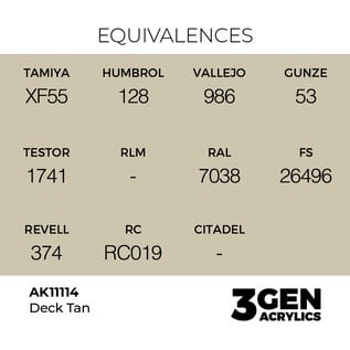 AK INTERACTIVE AK 11114 AK Interactive 3G Acrylic Deck Tan 17ml
