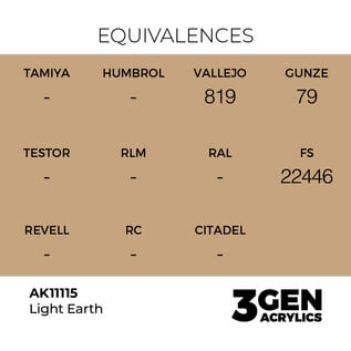AK INTERACTIVE AK 11115 AK Interactive 3G Acrylic Light Earth 17ml