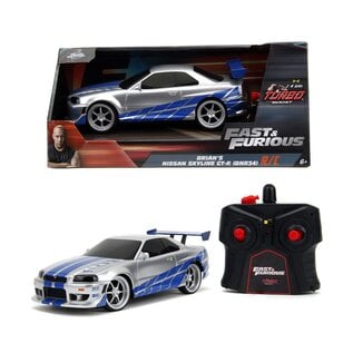 JADA TOYS JAD 99371 Jada 1/24 "Fast & Furious" R/C - Brian's Nissan Skyline GT-R (R34)