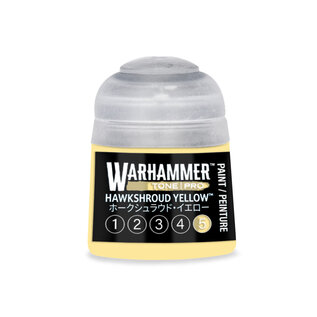 GAMES WORKSHOP WAR 20-195 Warhammer Colour Tone Pro HAWKSHROUD YELLOW 5 12ml Acrylic