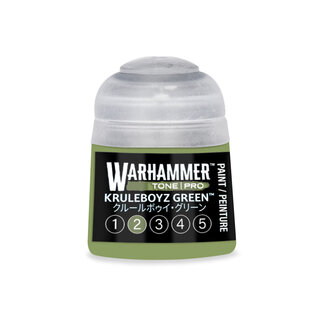 GAMES WORKSHOP WAR 20-222 Warhammer Colour Tone Pro KRULEBOYZ GREEN 2 12ml Acrylic