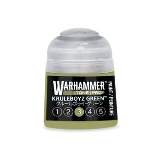 GAMES WORKSHOP WAR 20-223 Warhammer Colour Tone Pro KRULEBOYZ GREEN 3 12ml Acrylic