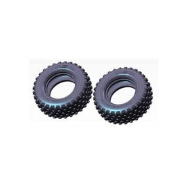 TAMIYA TAM 51717 BLOCK PIN " ROUGH RIDE" TIRES (NO INNER SPONGE, 2pcs. )