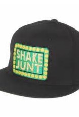 Shake Junt Box Logo Rip Stop Snapback - Black