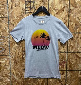 Meow Sunset T Shirt - Light Grey - XSML