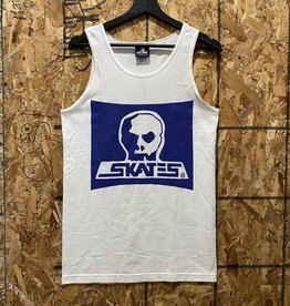 Skull Skates Tank - White/Blue - SML