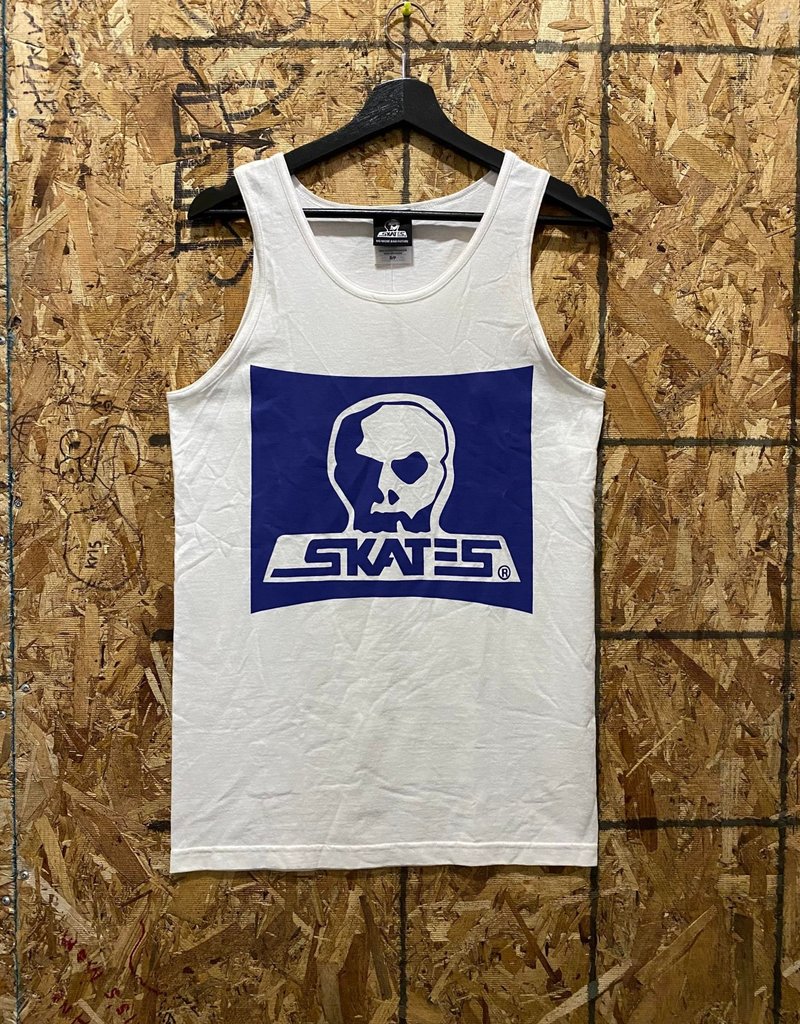 Skull Skates Tank - White/Blue - SML
