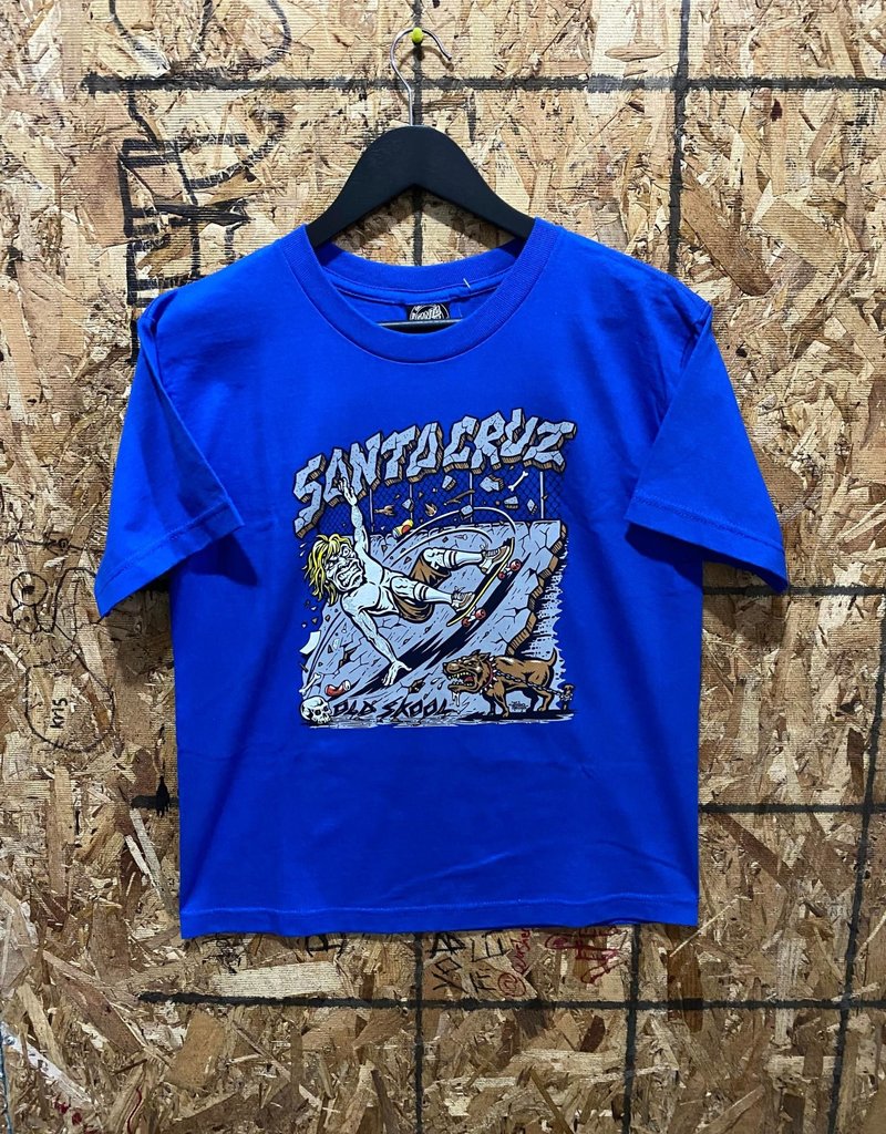 Santa Cruz Youth Old School T Shirt - Blue - XLRG