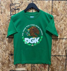 DGK Familia Youth T Shirt - Green - XLRG