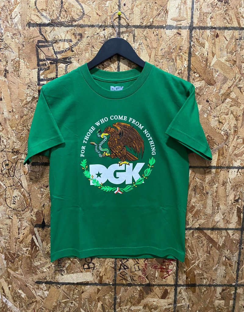 DGK Familia Youth T Shirt - Green - XLRG