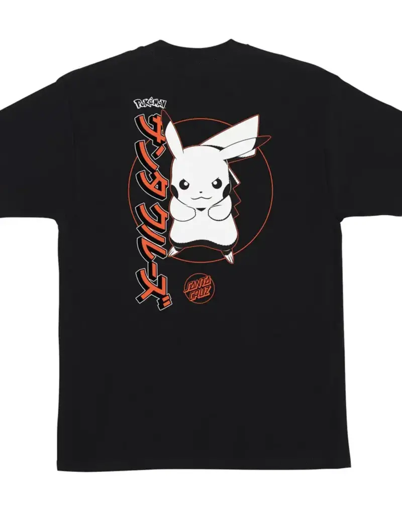 Santa Cruz (SC) Pokemon Pikachu Tshirts(Black )