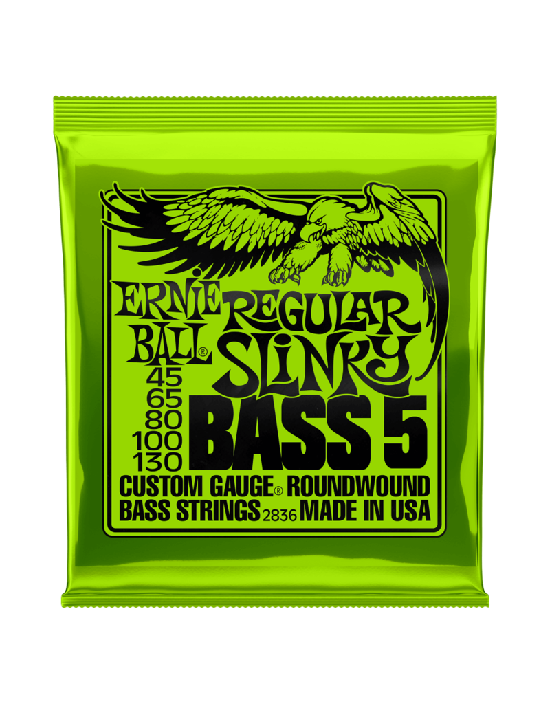 Ernie Ball Ernie Ball 2836 Regular Slinky Nickel Wound Electric Bass Strings - .045-.130 5-string