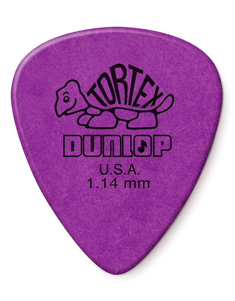 Dunlop Dunlop 418P1.14 Tortex Standard 1.14mm Purple Guitar Picks 12-Pack