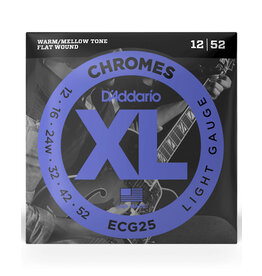 D'Addario D'Addario ECG25 Chromes Flatwound Electric Strings -.012-.052 Light