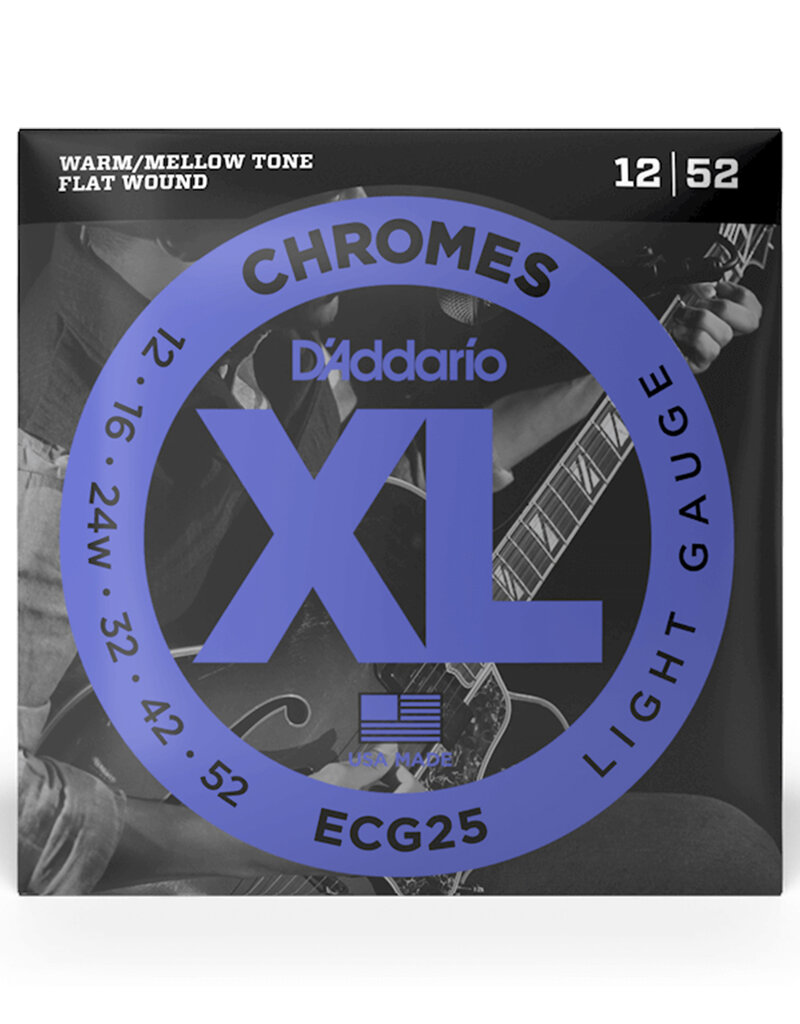 D'Addario D'Addario ECG25 Chromes Flatwound Electric Strings -.012-.052 Light
