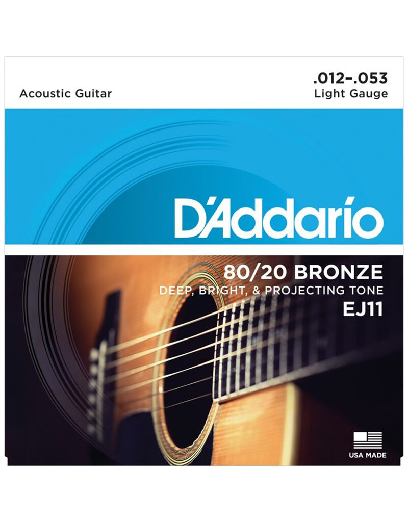 D'Addario D'Addario EJ11 Light 80/20 Bronze Acoustic Strings - .012-.053