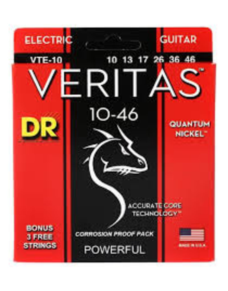 DR Strings VTE-10 Veritas Electric Guitar Strings -.010-.046 Medium