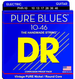 DR Strings PHR-10 Pure Blues Pure Nickel Electic Guitar Strings -.010-.046 Medium