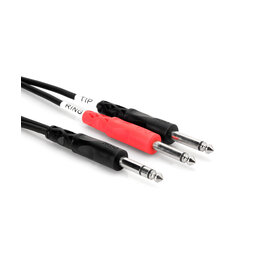 Hosa Hosa STP-203 Insert Cable - 1/4" TRS Male to Dual 1/4" TS Male - 9'