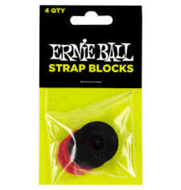 Ernie Ball Ernie Ball Strap Blocks 4pk Red and Black