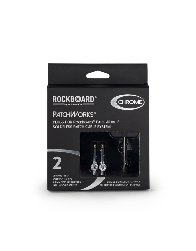RockBoard RockBoard PatchWorks Solderless Plugs, 2 pcs. - Chrome