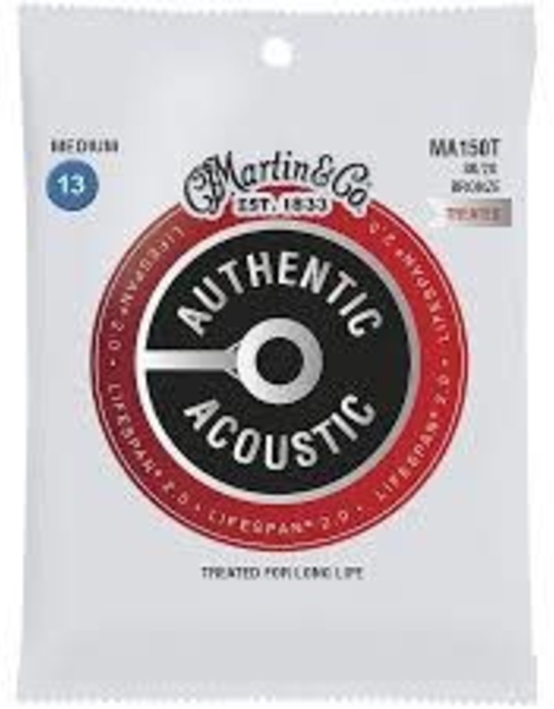 Martin Martin MA150T Authentic Acoustic 80/20 Bronze Guitar Strings Medium Gauge .013-.054