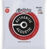 Martin Martin MA140T Lifespan Treated 80/20 Bronze Authentic Acoustic Guitar Strings Light .012-.054
