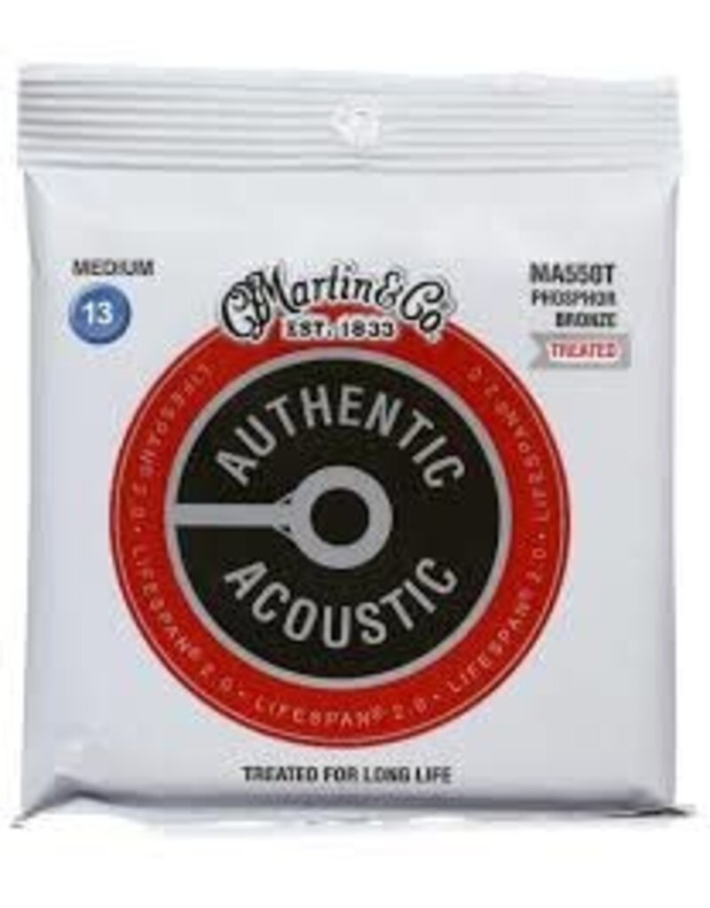 Martin Martin MA550T Authentic Acoustic Lifespan 2.0 Treated Guitar Strings - 92/8 Phosphor Bronze Medium