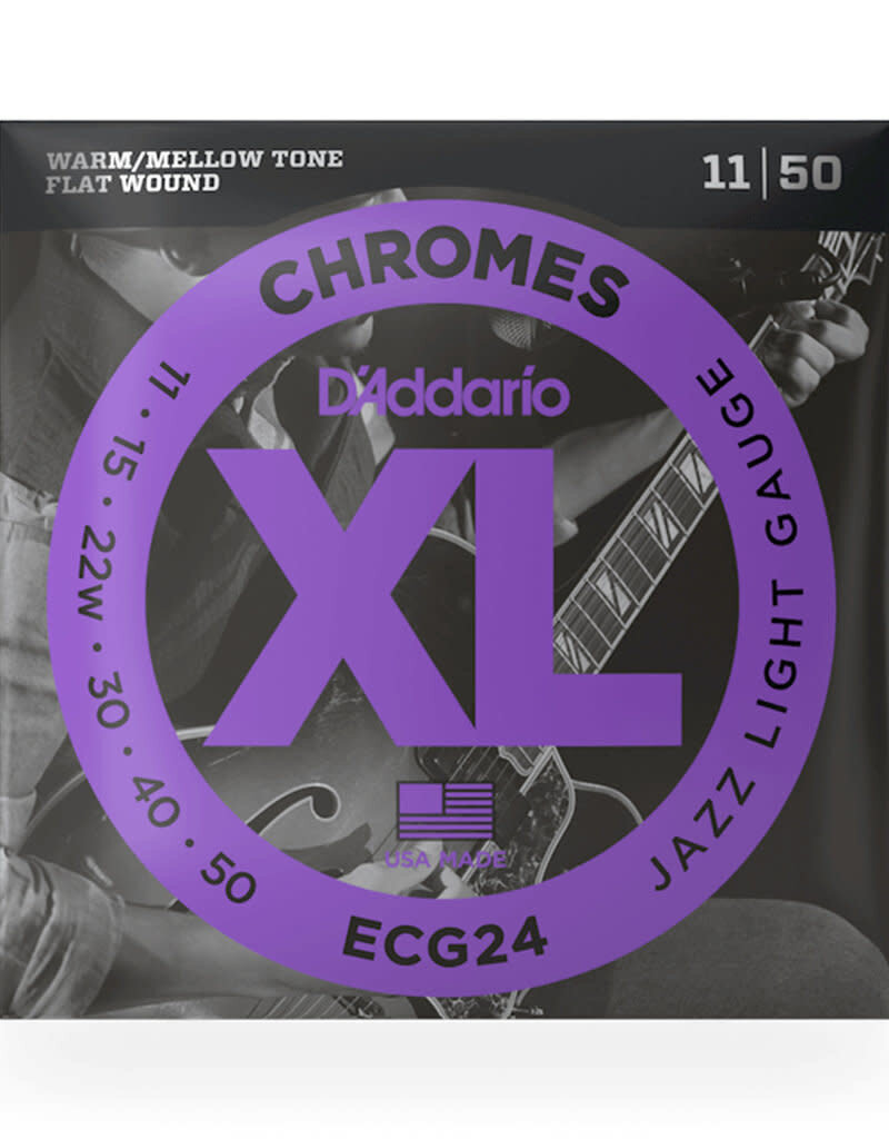 D'Addario D'Addario ECG24 Chromes Flatwound Electric Strings -.011-.050 Jazz Light