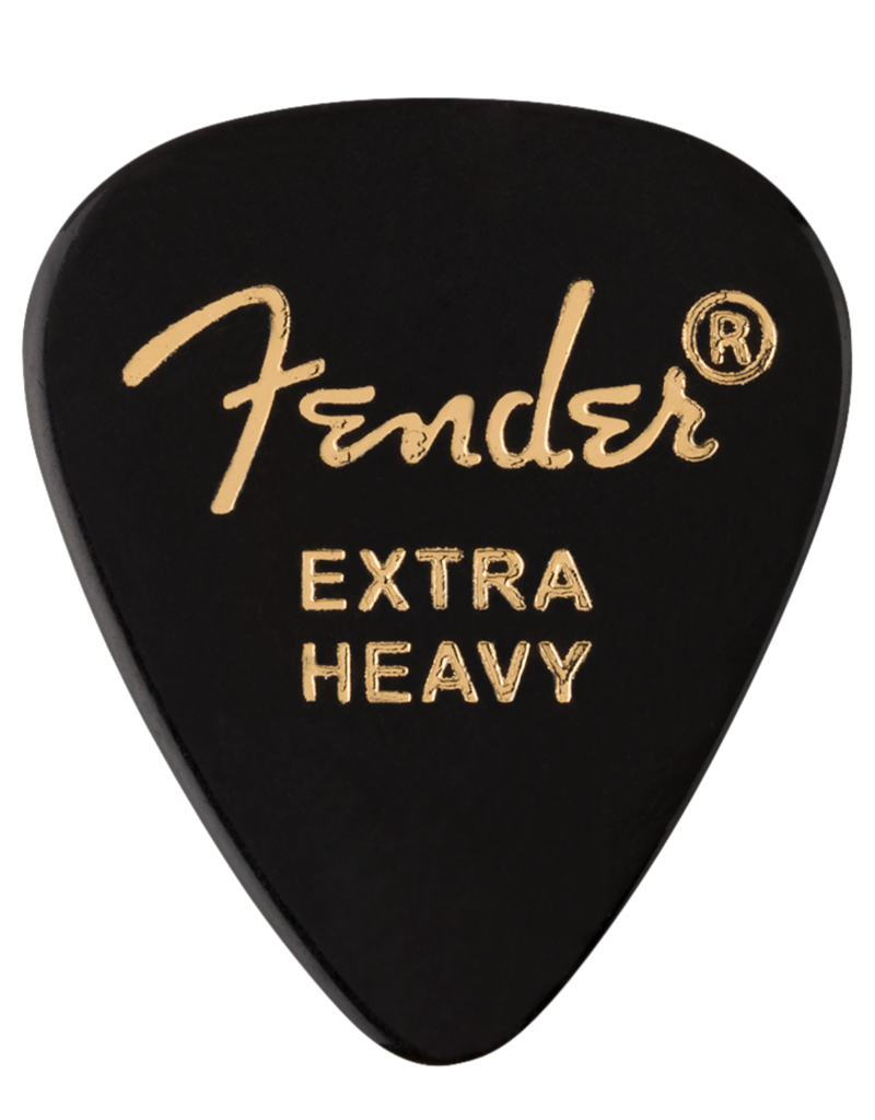Fender Fender 351 Shape Premium Picks, Extra Heavy, Black, 12 Count