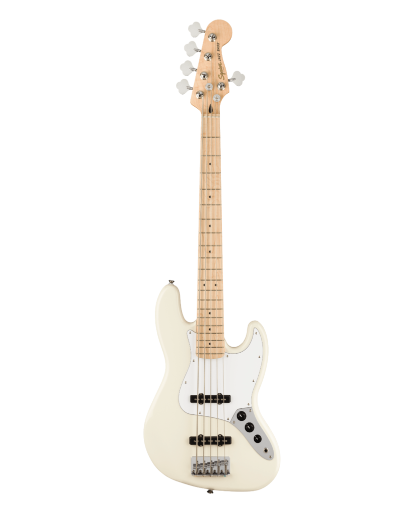 Squier Squier Affinity Series Jazz Bass® V, Maple Fingerboard, White Pickguard, Olympic White
