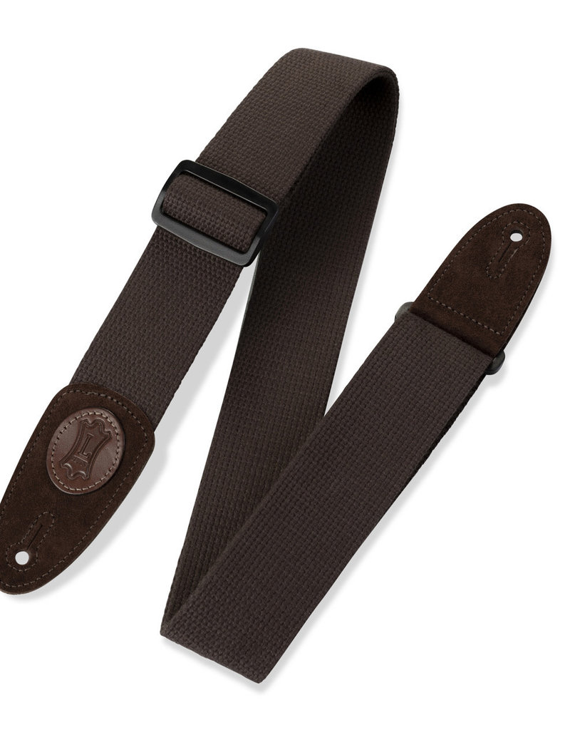 Levy's Leathers Levy's MSSC8BRN - 2 in. Signature Series Cotton Guitar Strap with Suede Ends